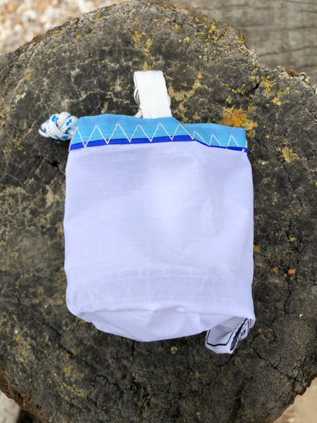 Small handy pouch that fits keys, poop bags and credit cards. Useful for dog walks, going out for a jog, or going to the gym.